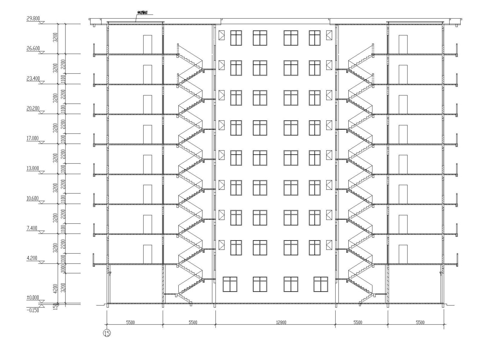 L型坡屋顶阁楼小高层安置住宅楼建筑施工图施工图下载【ID:149551175】