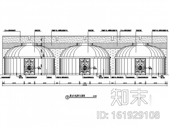 [吉林]豪华典雅五星级酒店蒙古包间装修施工图（含效果）cad施工图下载【ID:161929108】