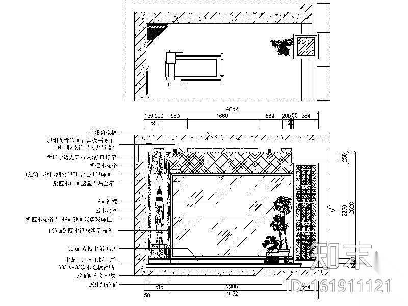 中式风格豪宅装修施工图cad施工图下载【ID:161911121】