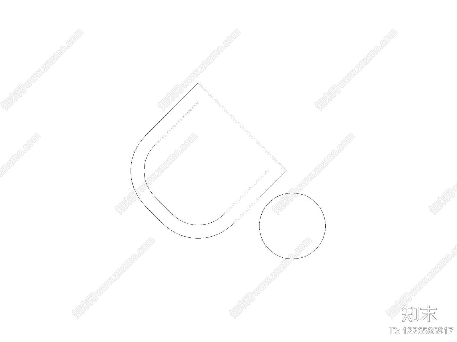 椅子cad施工图下载【ID:1226585917】