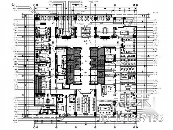 [合肥]生物科技养生会所设计装修图cad施工图下载【ID:161837195】