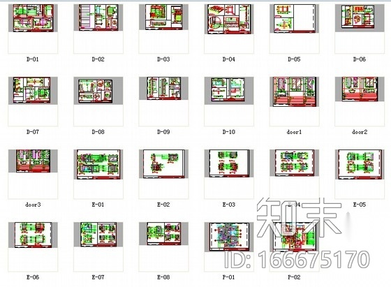 [广东]名城小区现代风格三居室样板间室内设计装修施工图cad施工图下载【ID:166675170】