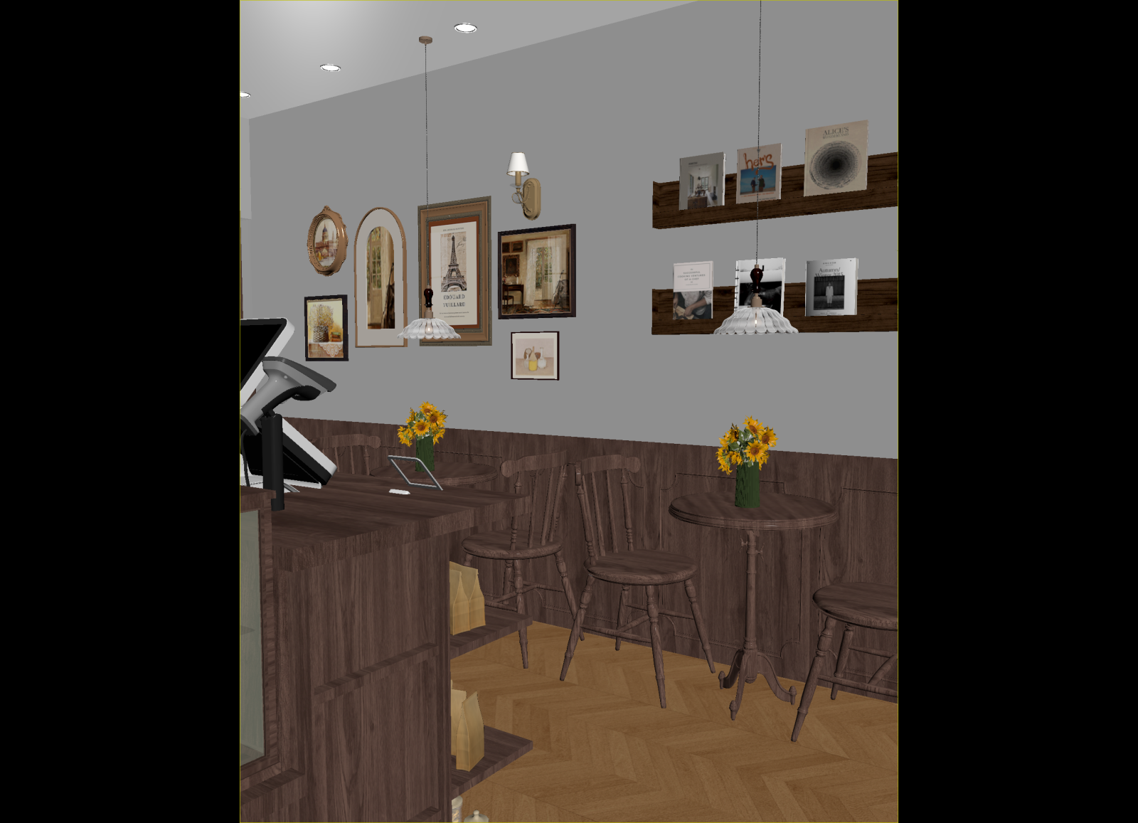 美式咖啡厅3D模型下载【ID:1214836153】