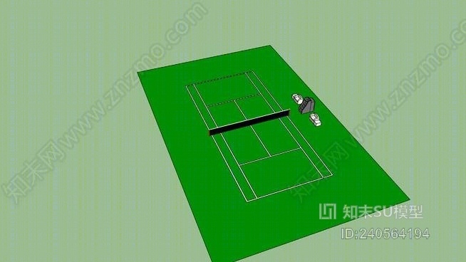 网球场SU模型下载【ID:240564194】