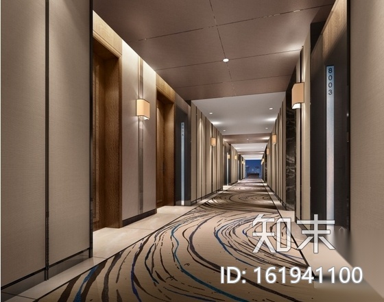 [江苏]高档商务酒店套房室内装修施工图（含效果）cad施工图下载【ID:161941100】