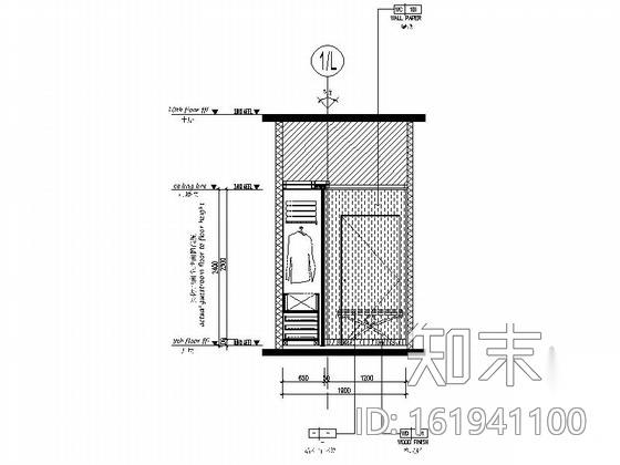 [江苏]高档商务酒店套房室内装修施工图（含效果）cad施工图下载【ID:161941100】