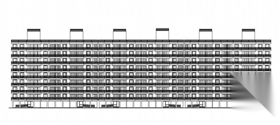 [广州]某大学九层教师公寓建筑结构施工图cad施工图下载【ID:165394158】