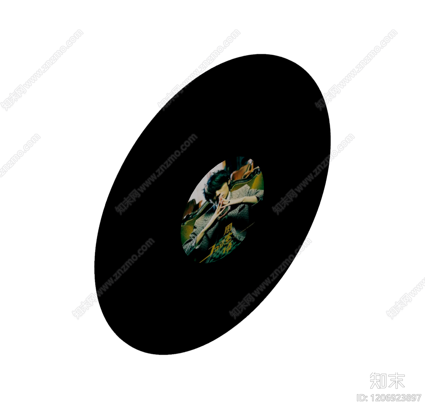 黑胶唱片带专辑封面3D模型下载【ID:1206923897】