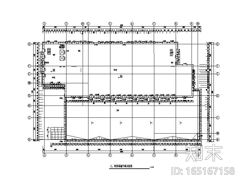 12层银行办公楼石材及玻璃幕墙施工图2013cad施工图下载【ID:165167158】