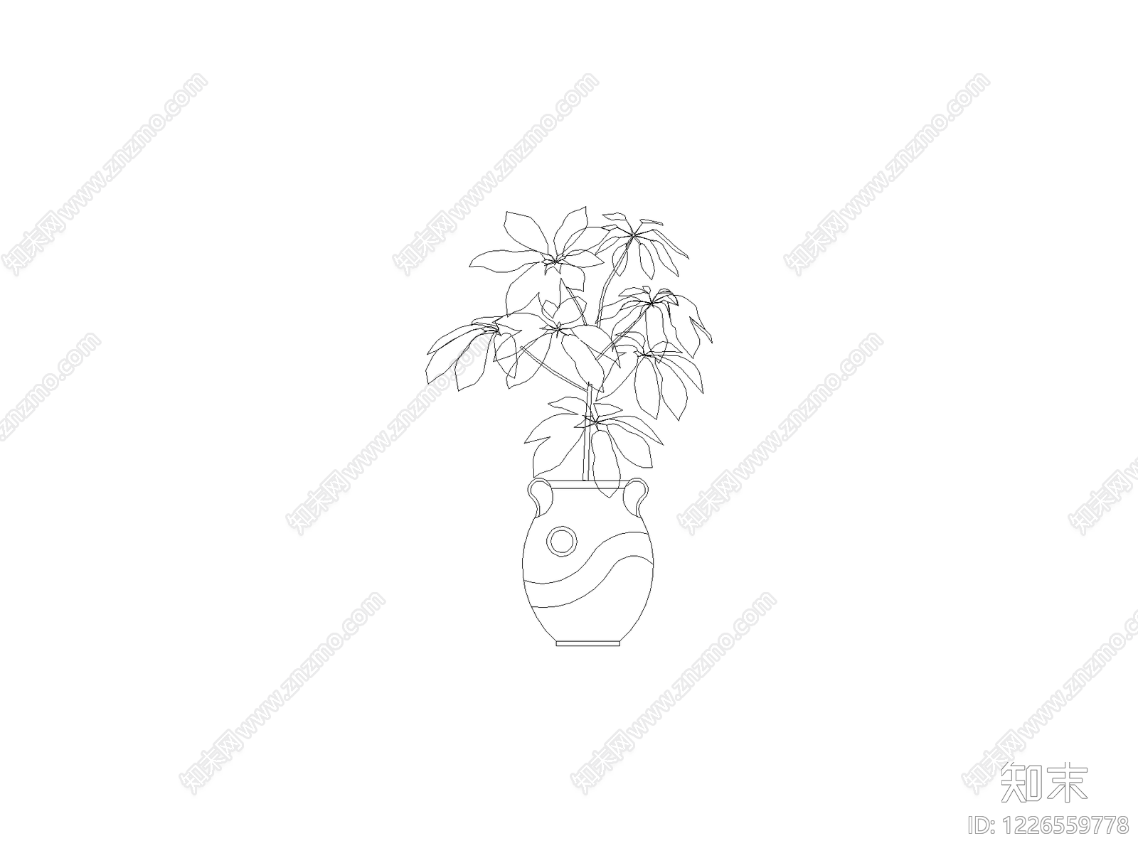 现代绿植CAD图纸