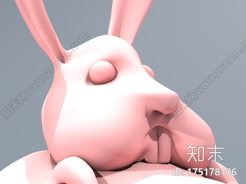 胖胖的兔子奔奔3d打印模型下载【ID:175178106】