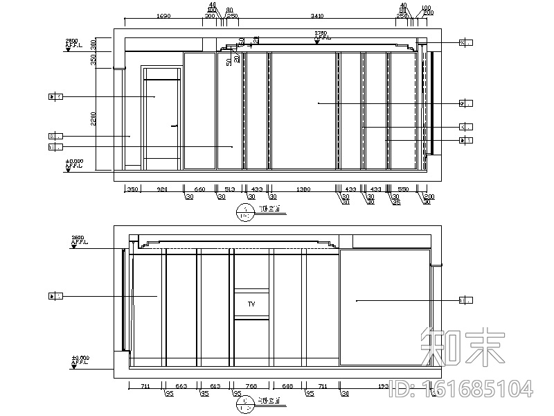 [河北]新中式别墅设计CAD施工图（含效果图）cad施工图下载【ID:161685104】