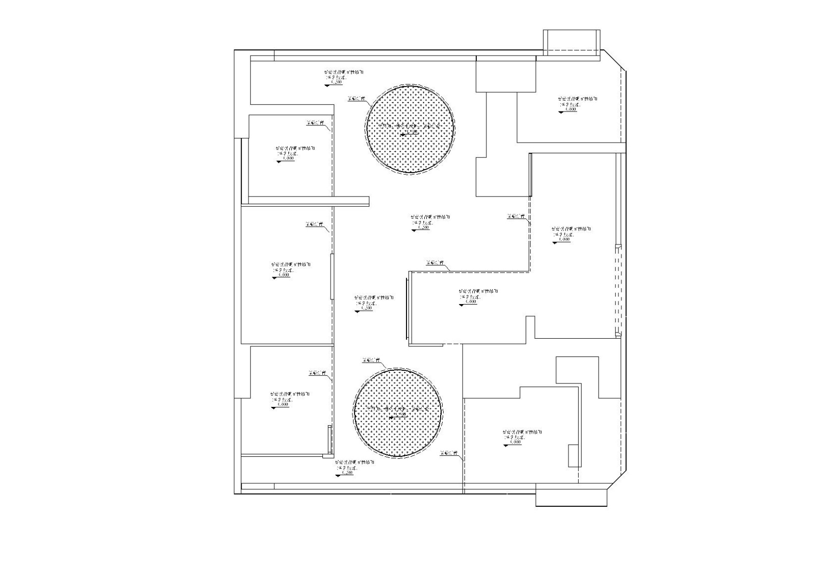 [河南]郑州毕加索地板专卖店面施工图cad施工图下载【ID:160704183】