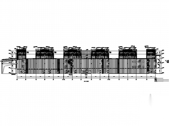 [广西]五层现代风格商贸物流城建筑施工图（知名设计院）cad施工图下载【ID:166569156】