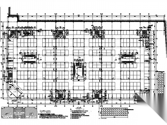 [广西]五层现代风格商贸物流城建筑施工图（知名设计院）cad施工图下载【ID:166569156】