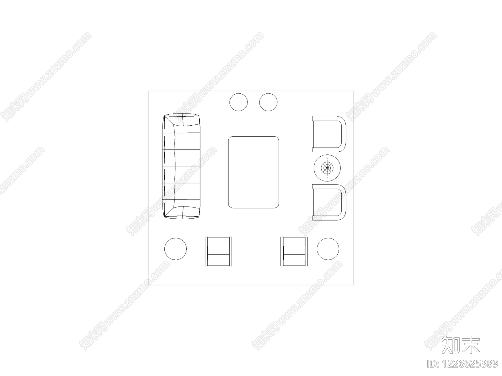 现代,意式沙发CAD图纸