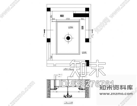 图块/节点家装吊顶详图3施工图下载【ID:832276761】