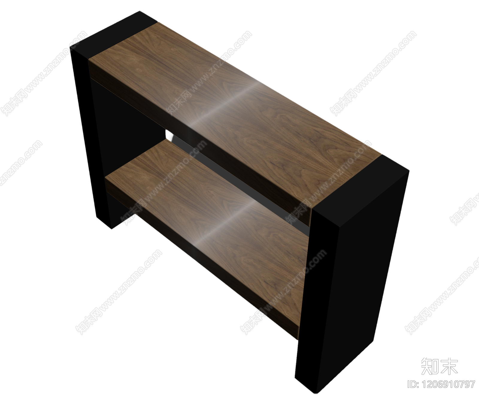 黑框木层架3D模型下载【ID:1206910797】