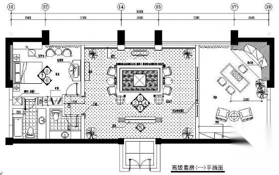 宾馆高级套房装修图cad施工图下载【ID:160504122】