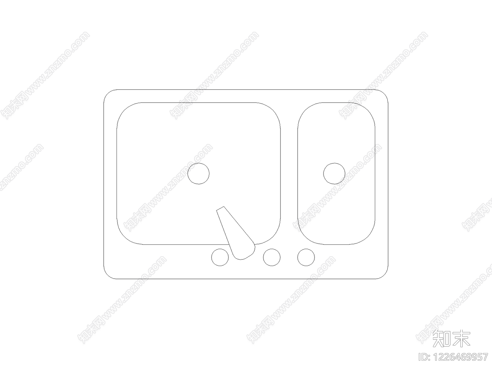 厨房设施cad施工图下载【ID:1226469957】
