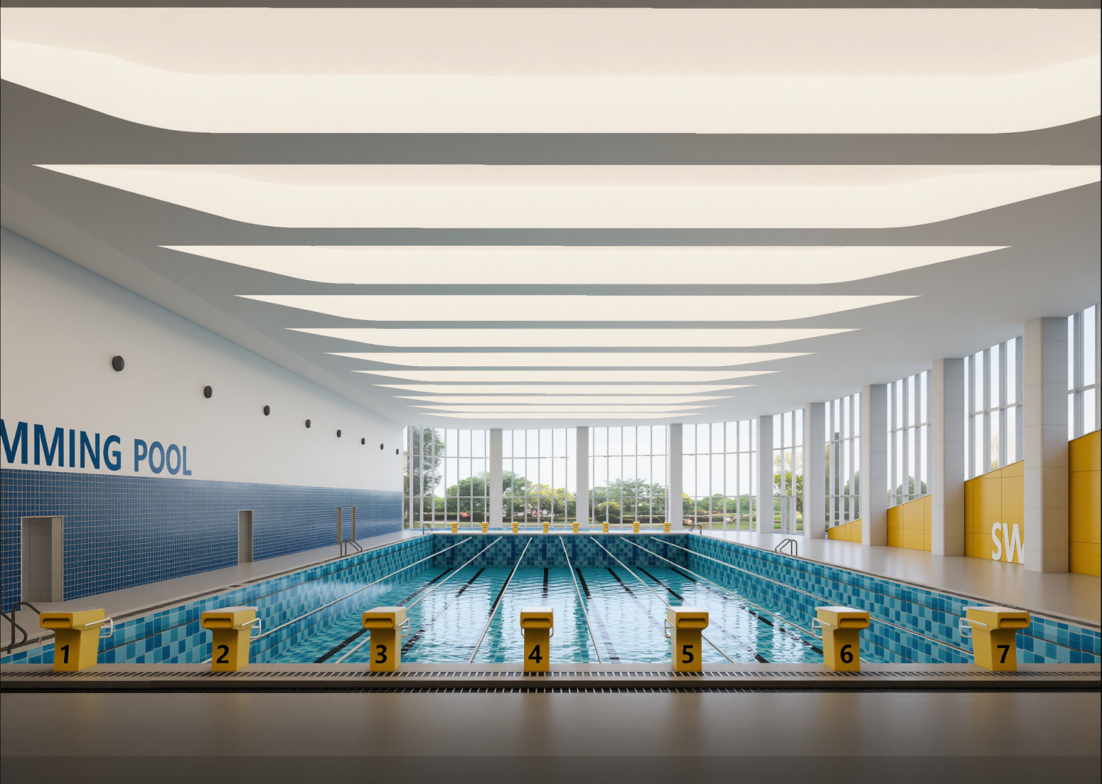 现代游泳馆3D模型下载【ID:1215064450】