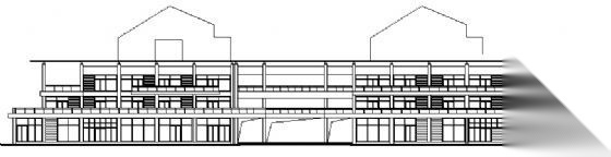 北京某住宅小区配套三层商业楼建筑施工图cad施工图下载【ID:167499101】