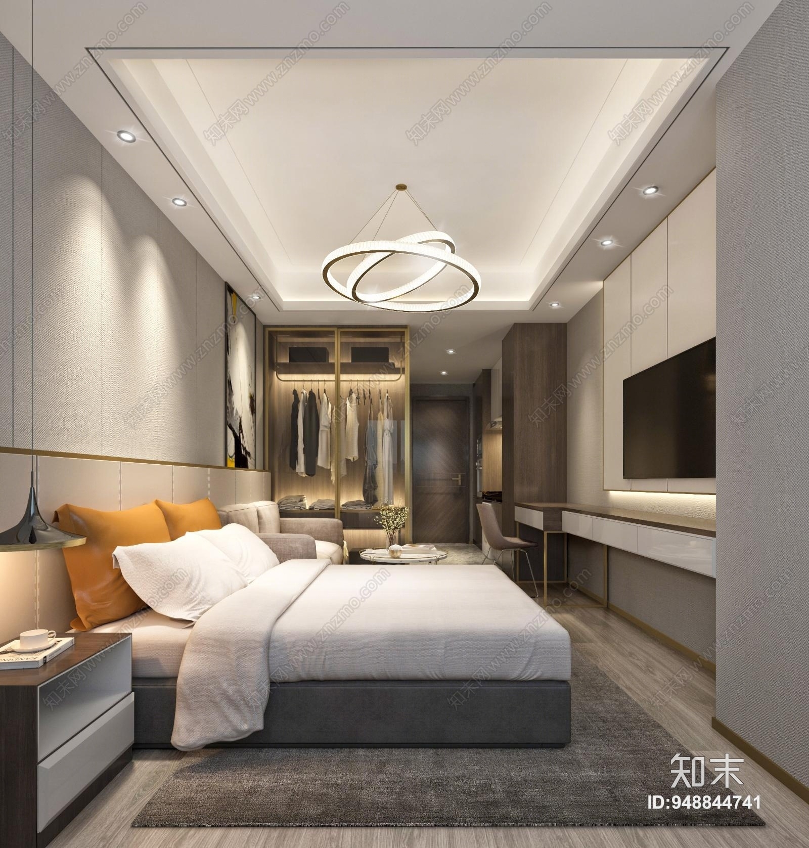 现代单身公寓3D模型下载【ID:948844741】