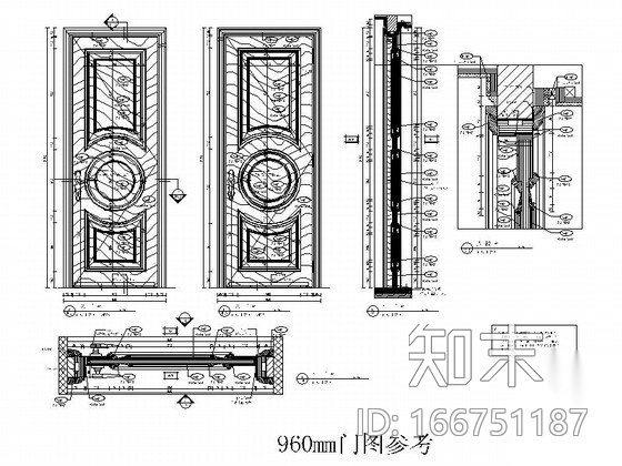 主卧室房门cad施工图下载【ID:166751187】