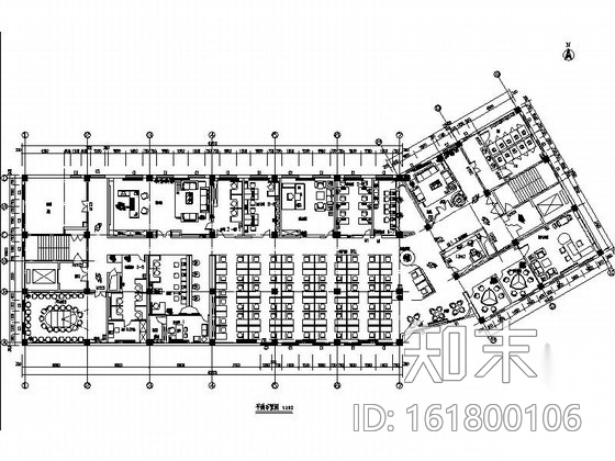 [河北]汽车集团现代风格办公楼装修施工图（含效果）cad施工图下载【ID:161800106】