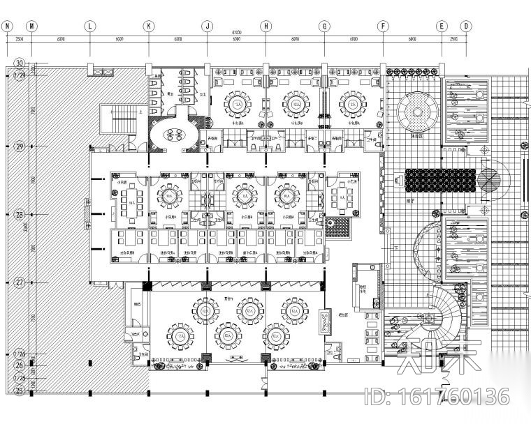 安徽豪华海鲜酒楼装修设计图施工图下载【ID:161760136】