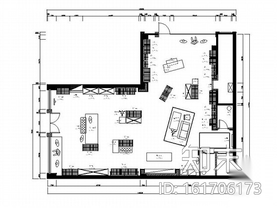 [杭州]某时尚男装品牌专卖店装修施工图（含效果）cad施工图下载【ID:161706173】