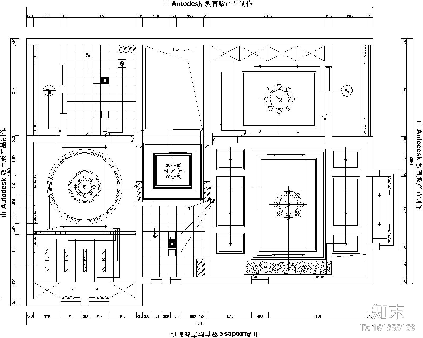 35款天花顶棚图CAD图库大全cad施工图下载【ID:161855169】