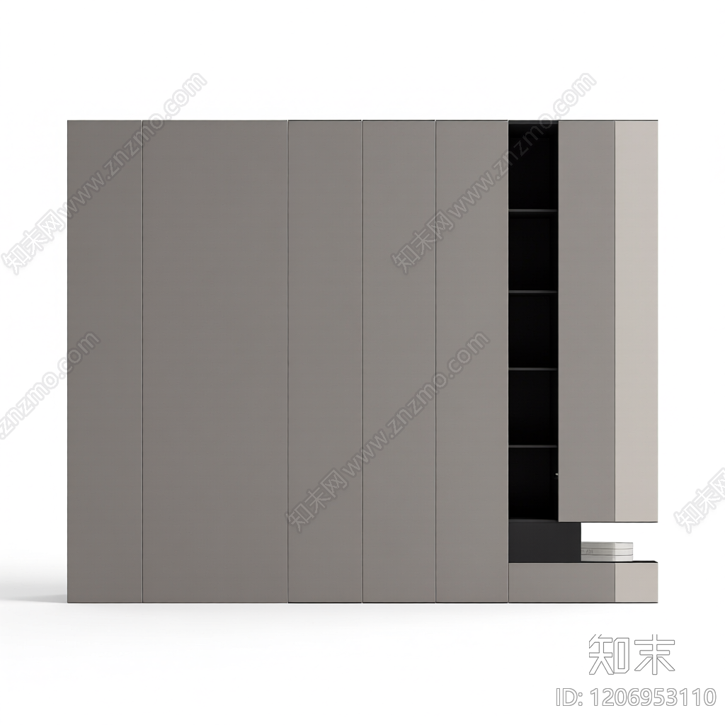 黑色柜体组合3D模型下载【ID:1206953110】