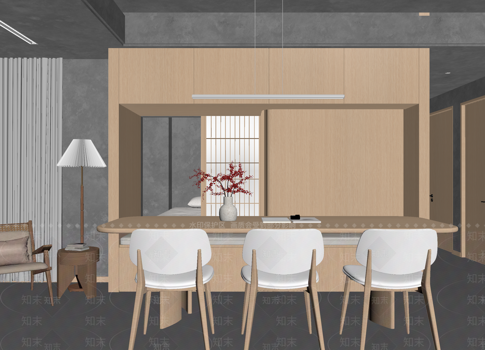 现代家居餐厅3D模型下载【ID:1214745498】