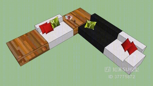组合沙发SU模型下载【ID:37775872】