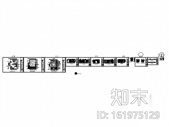 酒店大客房装饰装修图cad施工图下载【ID:161975129】