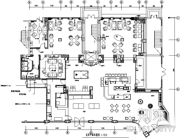 丽菲美式红酒专卖综合吧设计施工图（附效果图）施工图下载【ID:161706111】