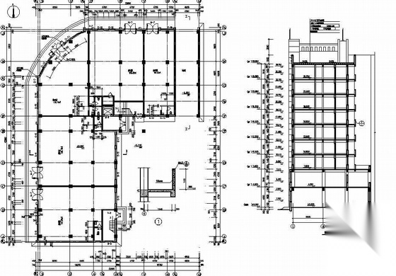 某六层商住楼建筑结构施工图cad施工图下载【ID:166199134】