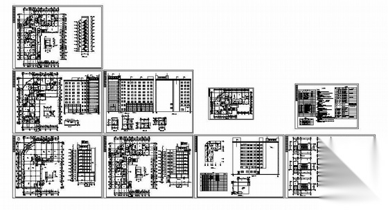 某六层商住楼建筑结构施工图cad施工图下载【ID:166199134】