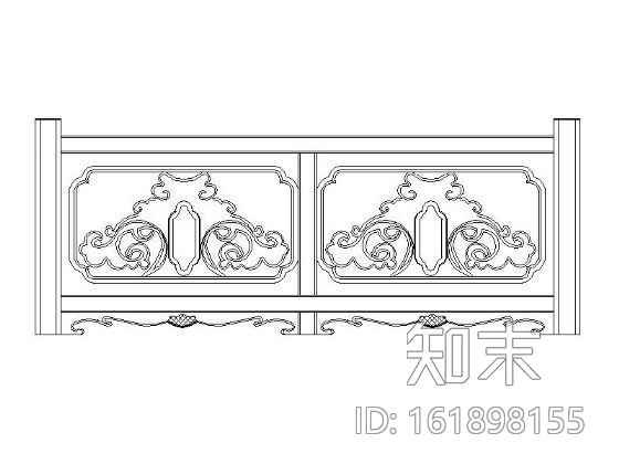 中式护栏图块籍施工图下载【ID:161898155】