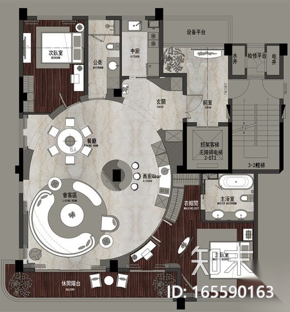 室内装修设计平面布置图参考-749张施工图下载【ID:165590163】