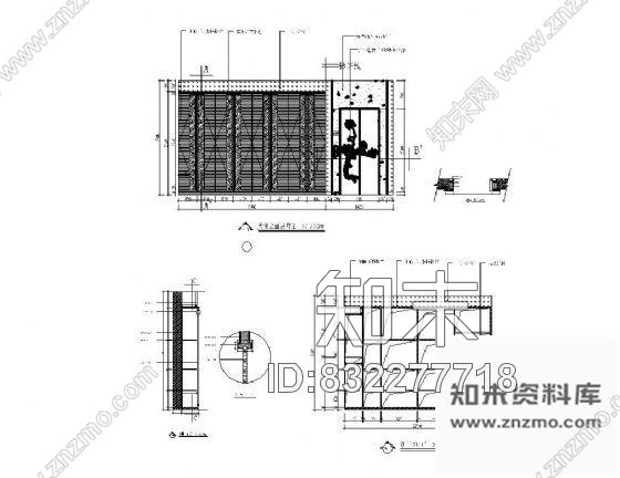 别墅大堂装饰墙详图cad施工图下载【ID:832277718】