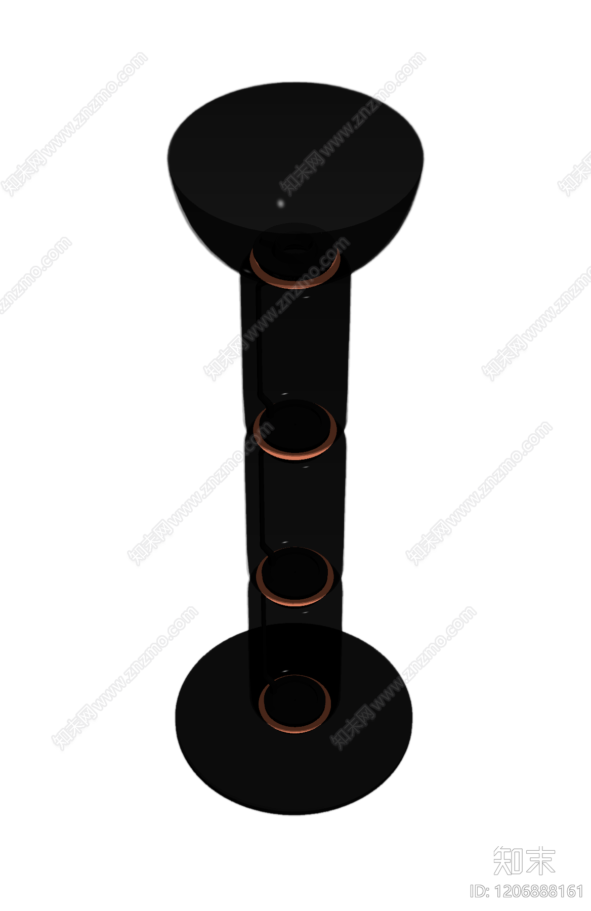 黑色立柱灯3D模型下载【ID:1206888161】