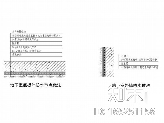 [节点详图]防水防渗漏节点大全CAD版本cad施工图下载【ID:166251156】