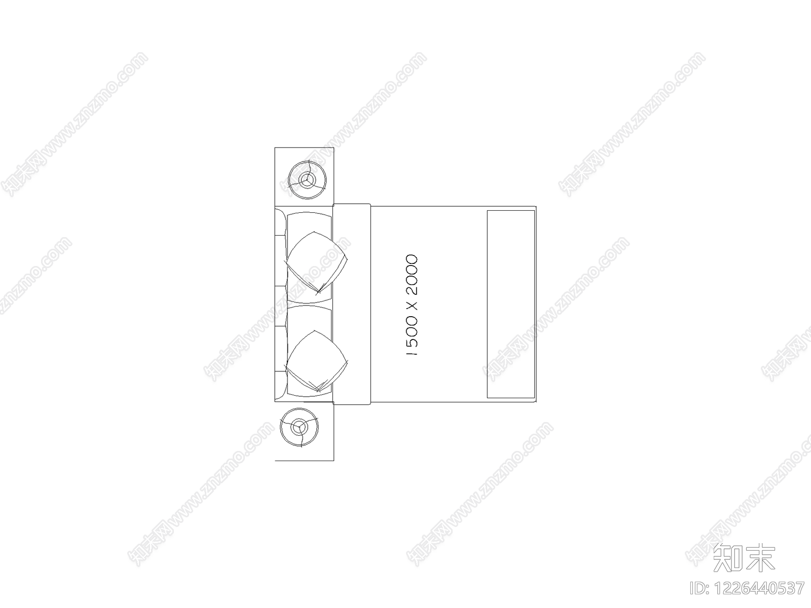 现代床CAD图纸