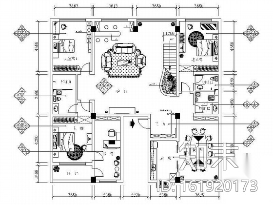 [武汉]复式住宅设计方案（含效果）cad施工图下载【ID:161920173】