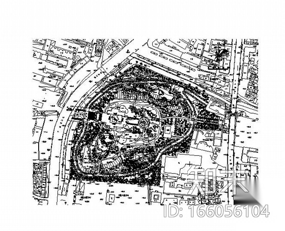 某县烈士公园总平面施工图下载【ID:166056104】