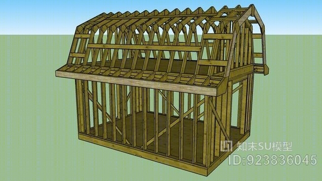 仓储建筑重型（仅限框架）SU模型下载【ID:923836045】