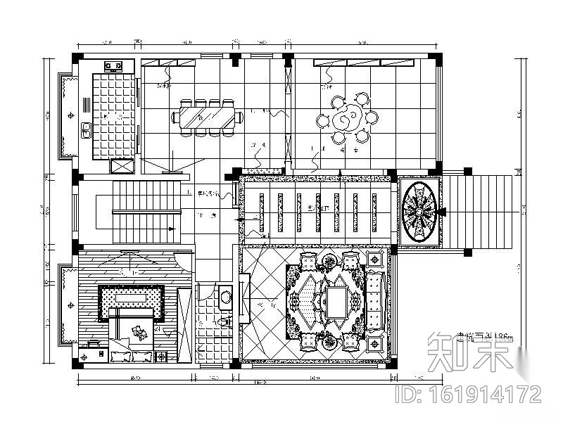 三层豪宅别墅施工图cad施工图下载【ID:161914172】