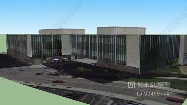 布法罗和伊利县公共图书馆SU模型下载【ID:934607741】